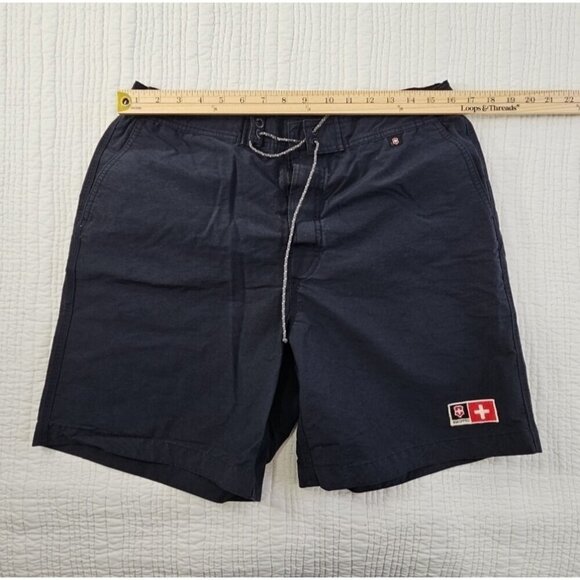 Victorinox Swiss Army Knife Cargo Board Shorts Men's Large Navy Blue 7" Inseam - Picture 3 of 13